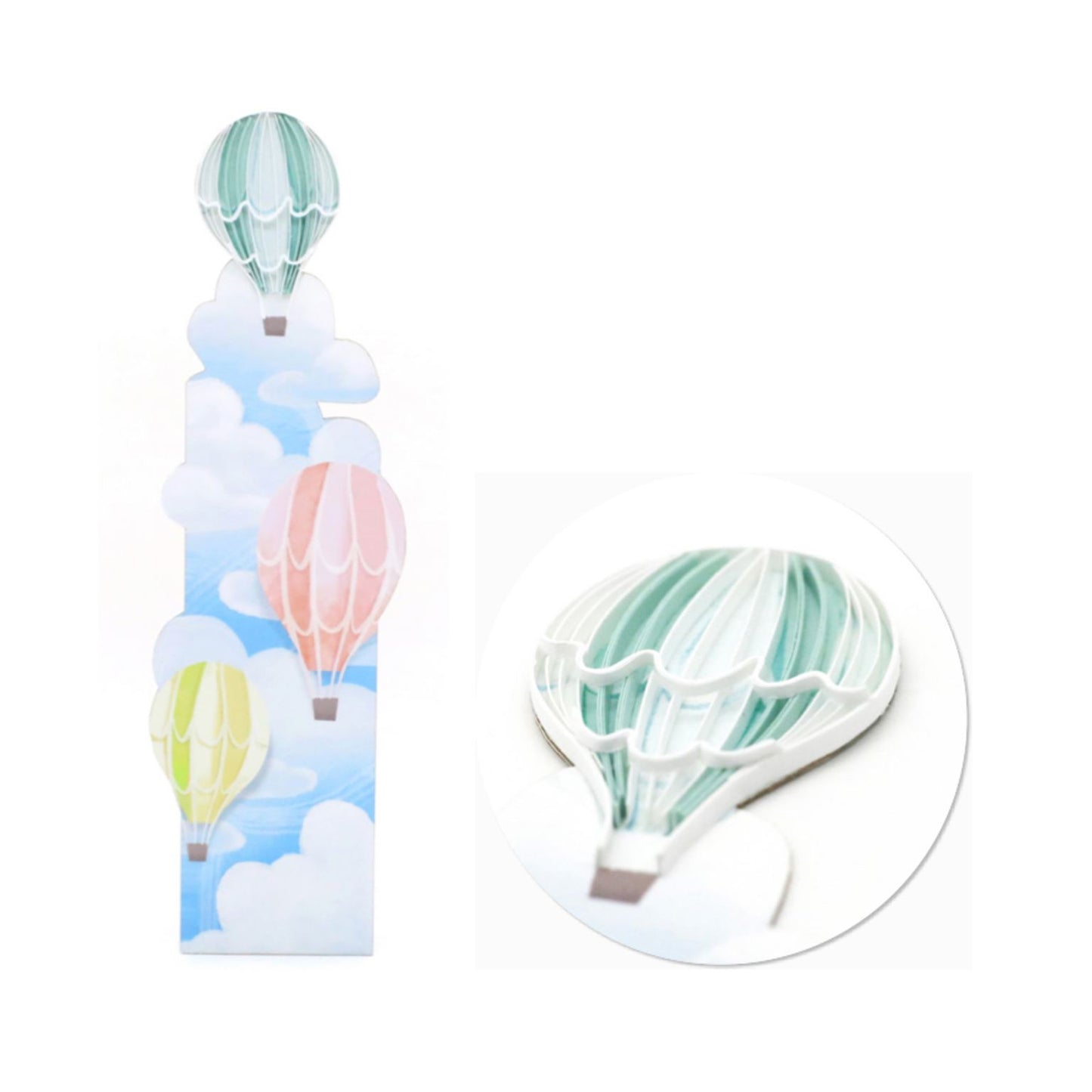 Hot Air Balloons Quilled Bookmark