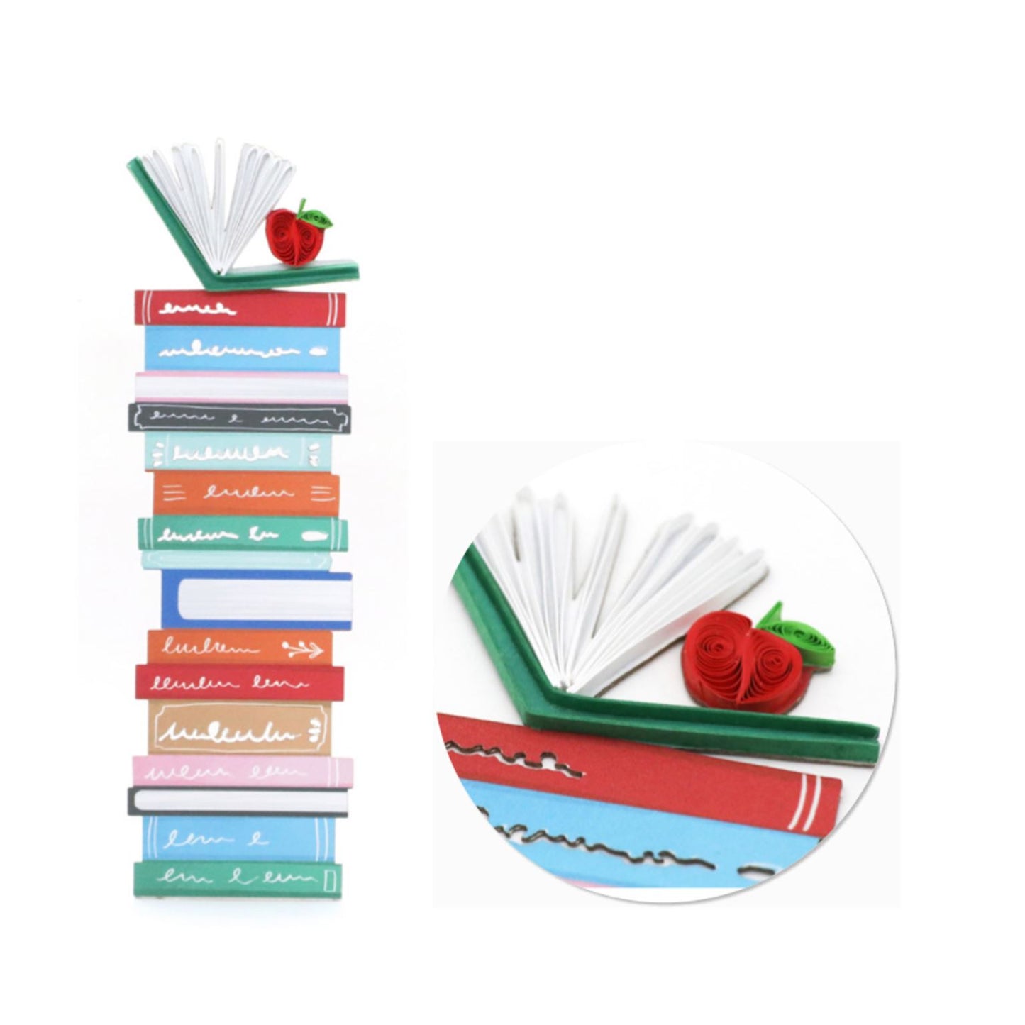 Books Quilled Bookmark