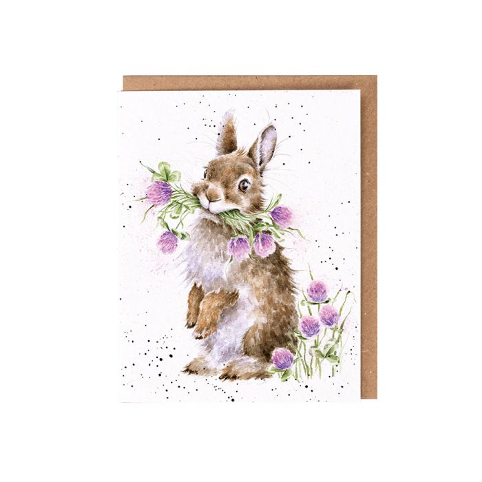 'Head Clover Heels' rabbit Mini Card