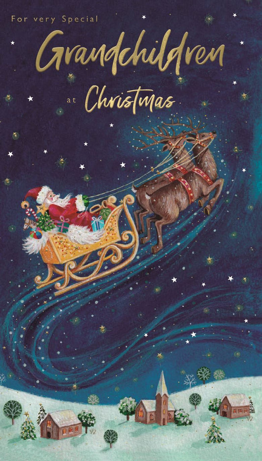 To Grandchildren At Christmas Sleigh