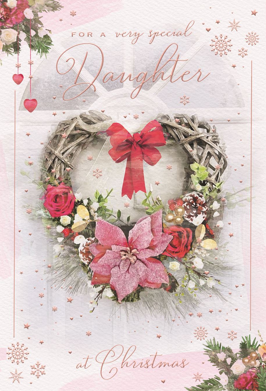 Christmas Daughter Floral Heart