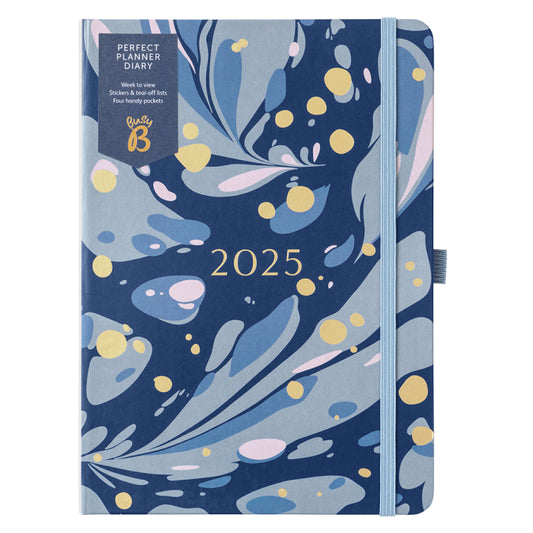 Perfect Planner 2025 Navy Marble