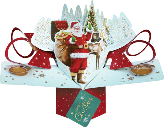 Father Christmas With Sleigh Pop Up