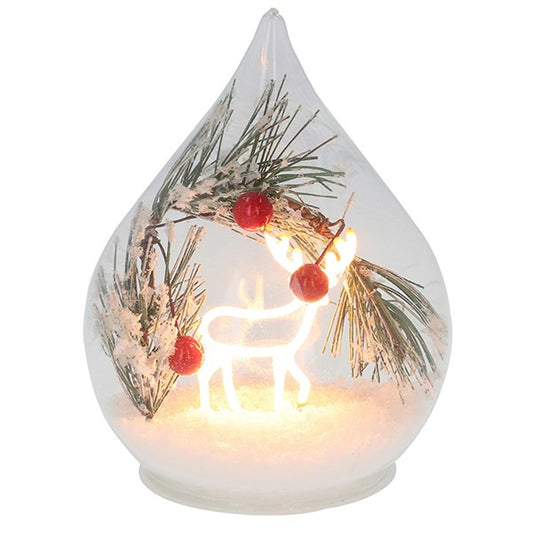 Frosty Xmas LED Teardrop Reindeer