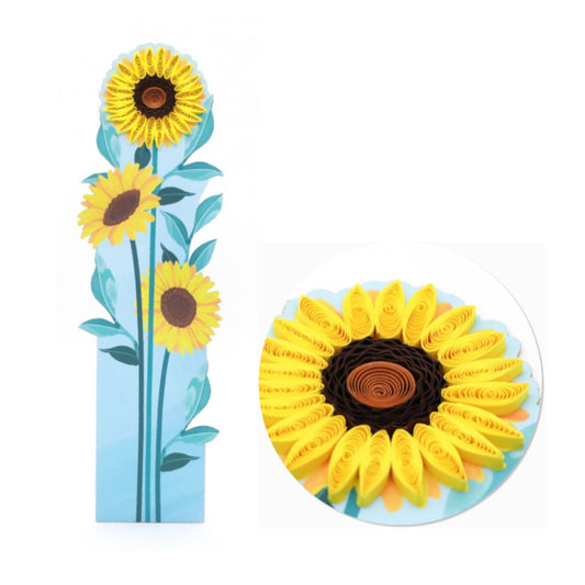Sunflowers Quilled Bookmark