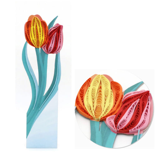 Tulips Quilled Bookmark