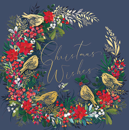 Robins In Wreath x 5