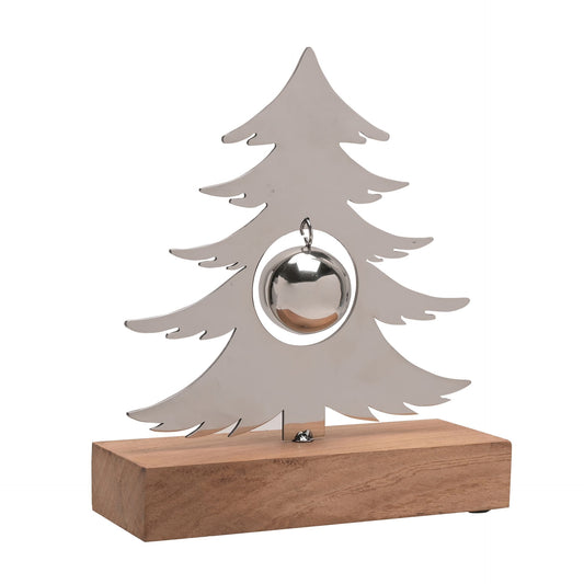 Large Silver Tree with Bauble Decoration