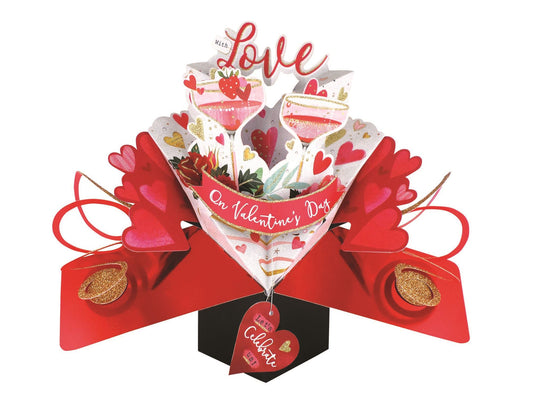 Champagne Glasses Pop Up Card