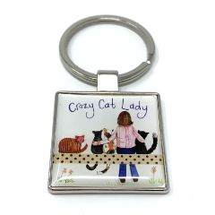 Crazy Cat Lady keyring