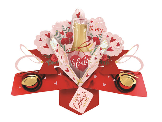 Champagne Bottle Pop Up Card