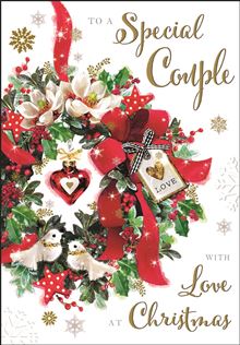 Special Couple Christmas Wreath