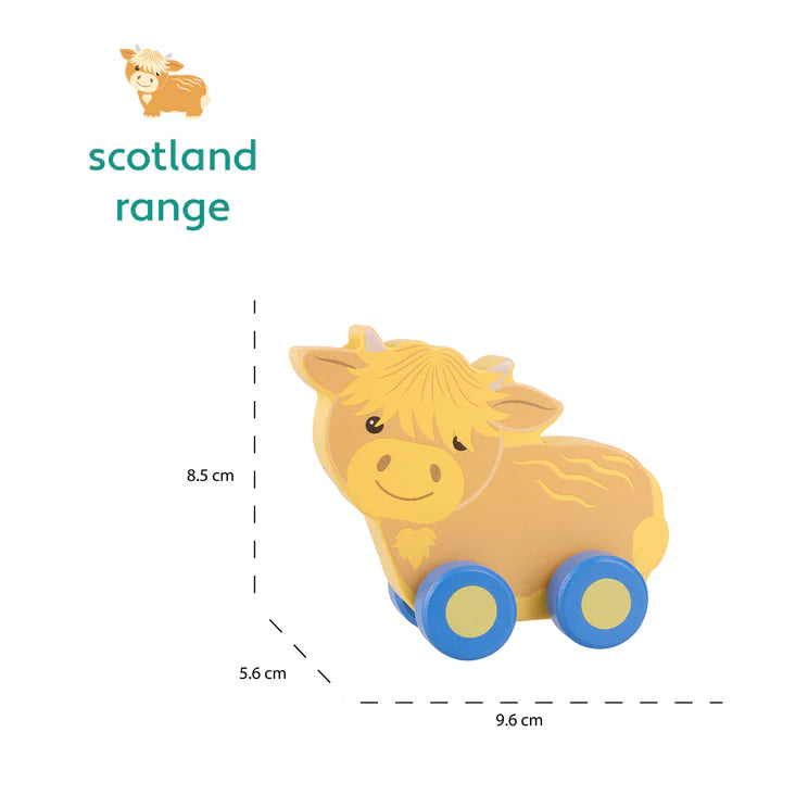 Highland Cow Push Along