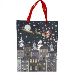 Black/Silver Trees Medium Gift Bag