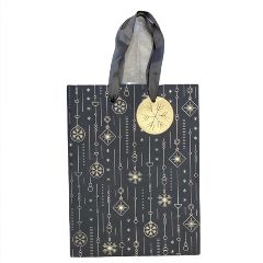 Grey/Gold Medium Gift Bag