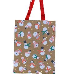 Kraft Snowman Medium Gift Bag