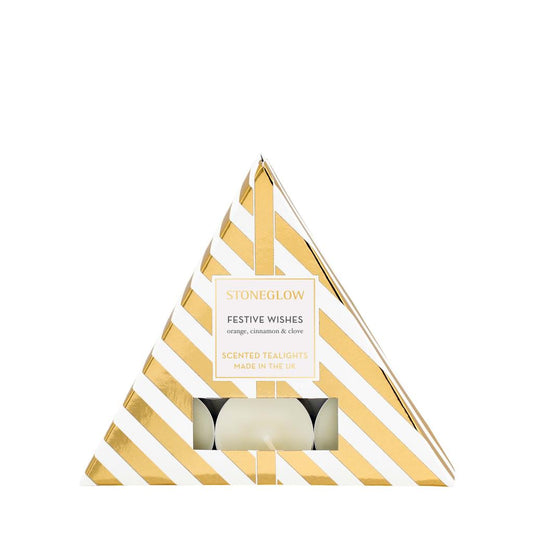 Festive Wishes - Scented Tealight (Triangle)