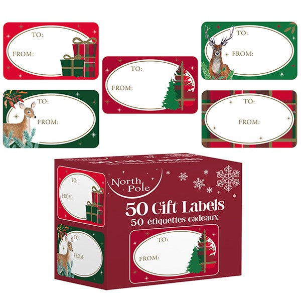 50 Traditional Self Adhesive Gift Labels