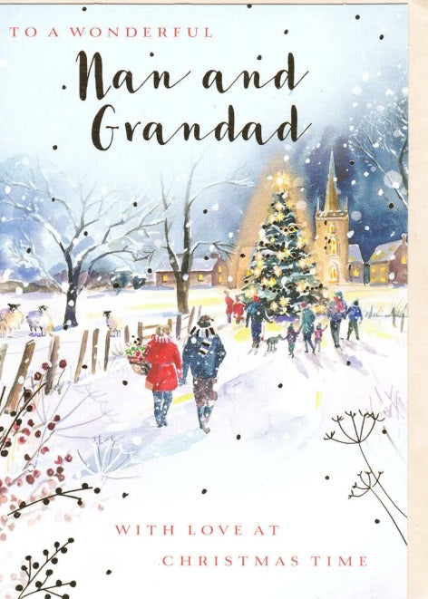 Nan And Grandad Snowy Scene