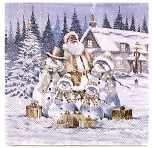 Macneil White Christmas Napkins Pack 20