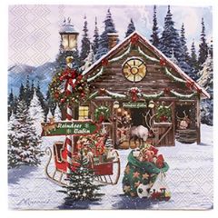 Macneil Reindeer Cabin Napkins Pack 20