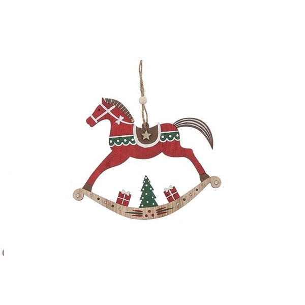 Red Rocking Horse Hanging Decoration