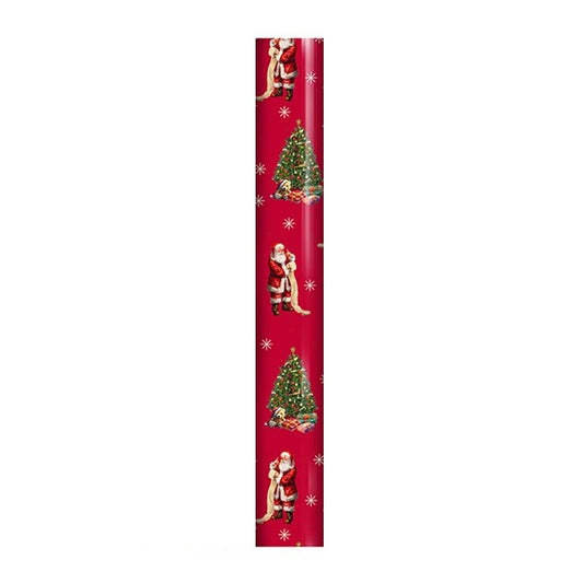 Red Santa Gift Wrap 4m