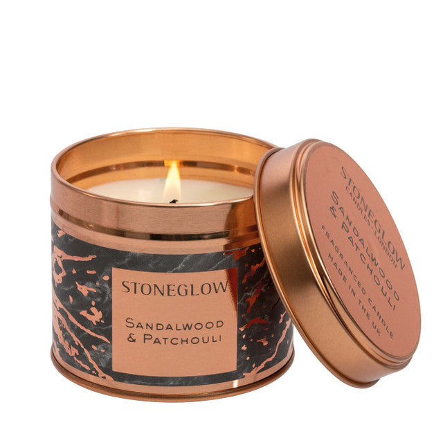 Stoneglow Sandalwood & Patchouli Candle Tin