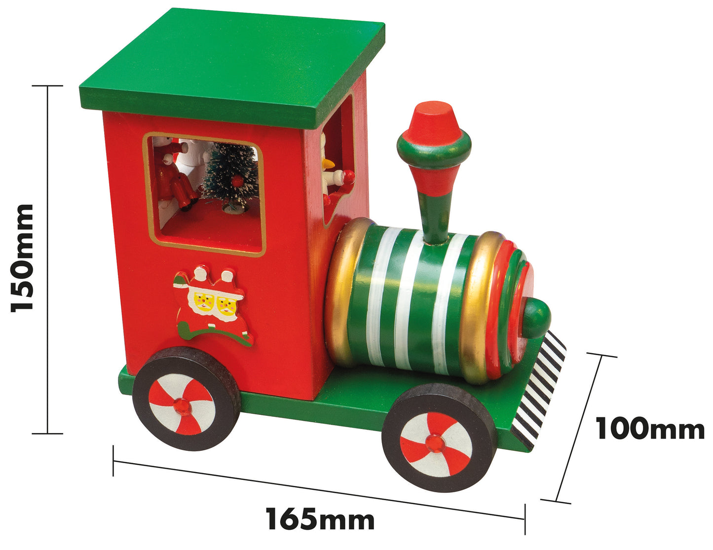 Wind Up Wooden Train